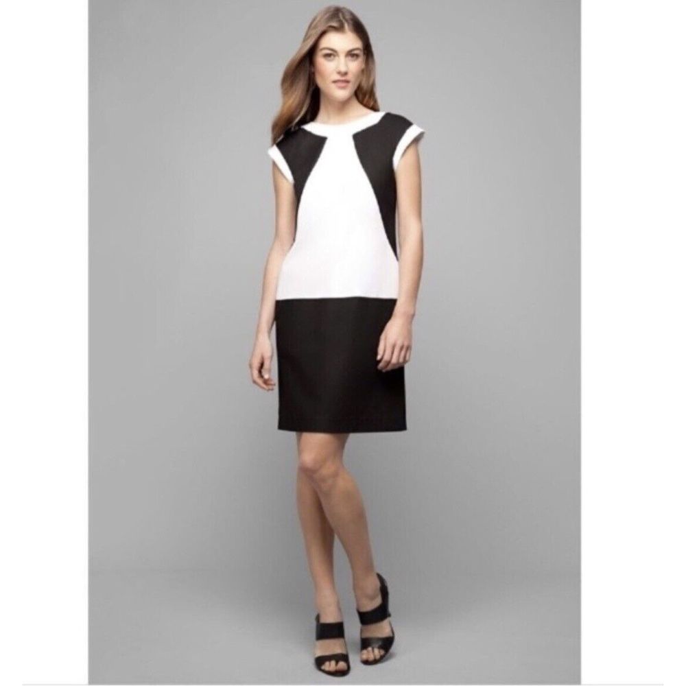 Lafayette 148 New York Dima dress - size 8 - black/white - Picture 1 of 10
